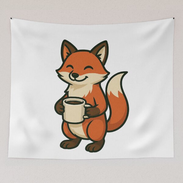 Item preview, Fox With Coffee designed and sold by k3rstman1.
