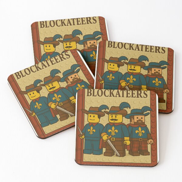 Item preview, The Three Blockateers – Brick, Block & Pixel designed and sold by CharlusShop.