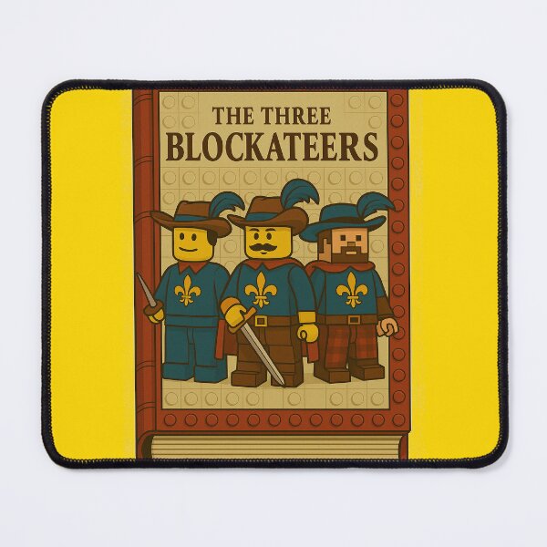 Item preview, The Three Blockateers – Brick, Block & Pixel designed and sold by CharlusShop.