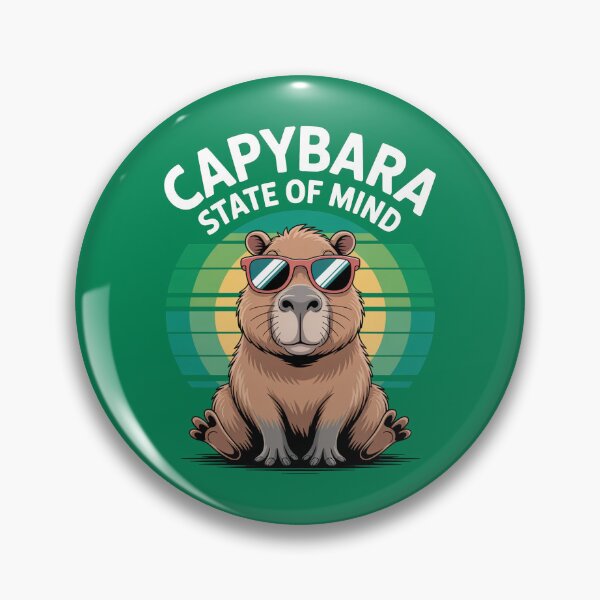 Item preview, Cute Cartoonish Capybara State Of Mind designed and sold by MonkiFlipp.