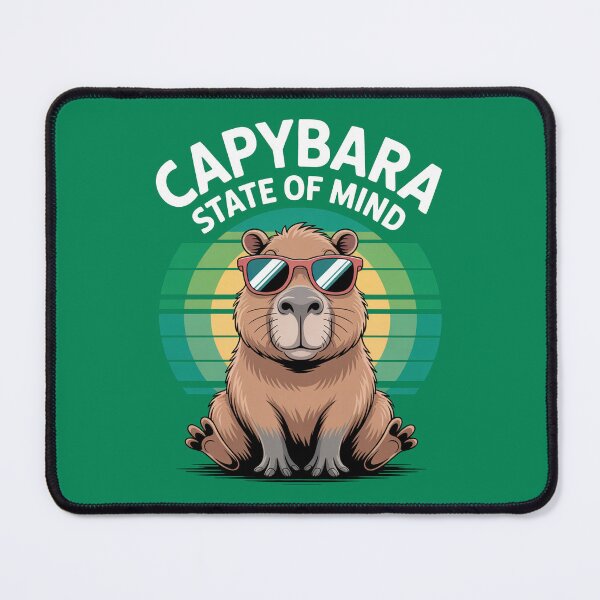 Item preview, Cute Cartoonish Capybara State Of Mind designed and sold by MonkiFlipp.