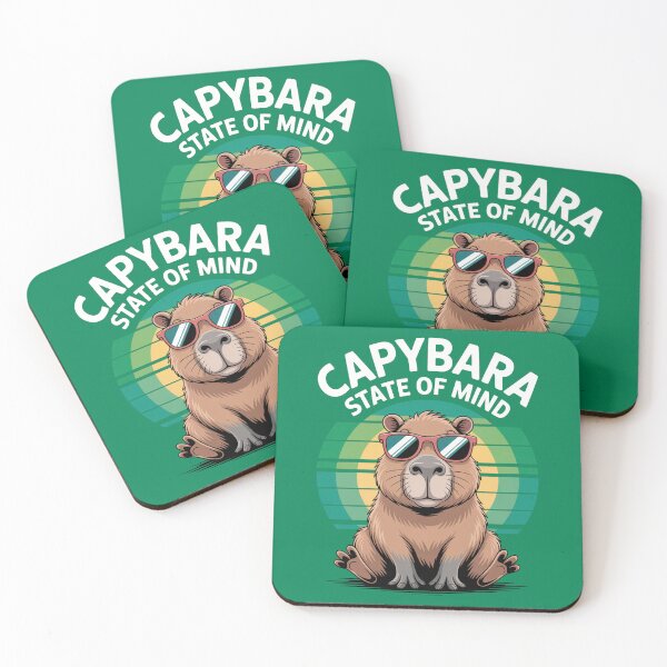 Item preview, Cute Cartoonish Capybara State Of Mind designed and sold by MonkiFlipp.