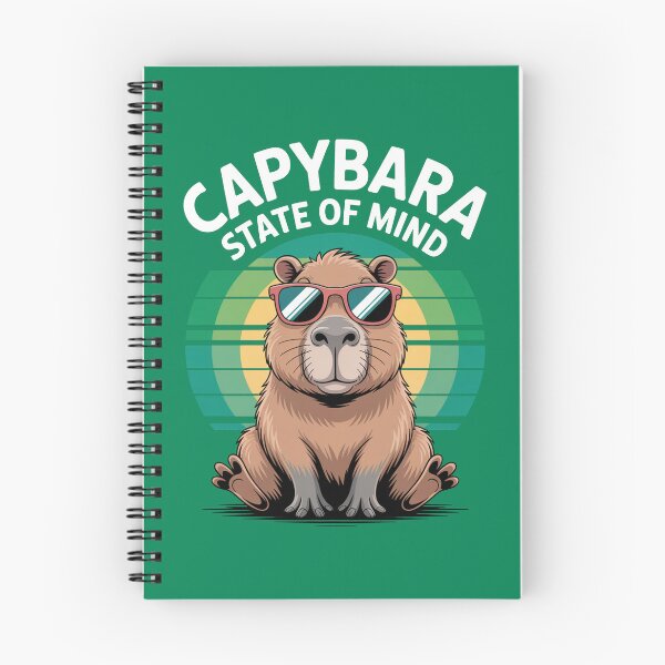 Item preview, Cute Cartoonish Capybara State Of Mind designed and sold by MonkiFlipp.