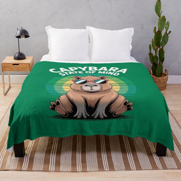 Item preview, Cute Cartoonish Capybara State Of Mind designed and sold by MonkiFlipp.