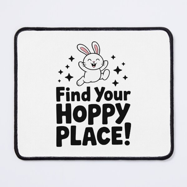 Item preview, Find Your Hoppy Place! Funny Bunny designed and sold by PMCreative.