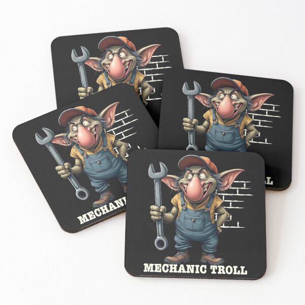 Item preview, Funny Mechanic Troll Design for Car Lovers and Garage Fans designed and sold by MTJ-Mushrooms.