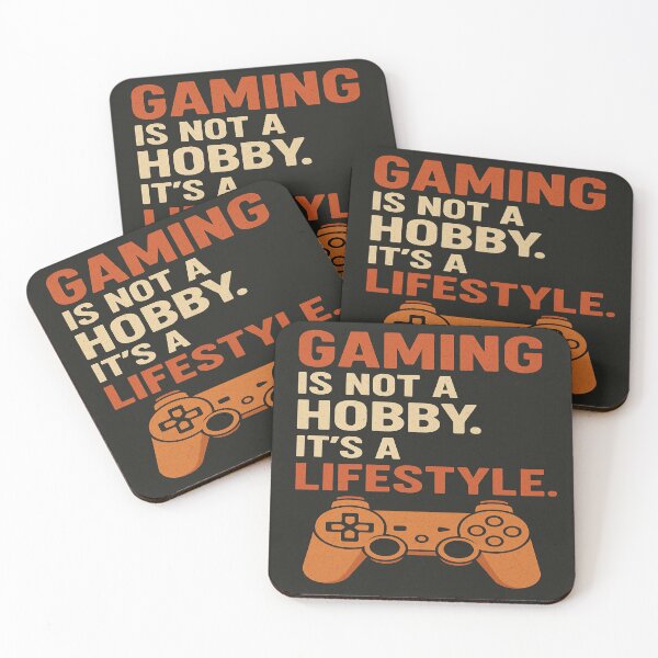 Aperçu de l'œuvre “Gaming Is Not a Hobby. It’s a Lifestyle – Gamer Attitude Quote” créée et vendue par GeekGliter.