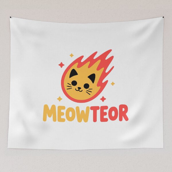 Item preview, Meowteor! Cute Meteor Cat Pun designed and sold by PMCreative.