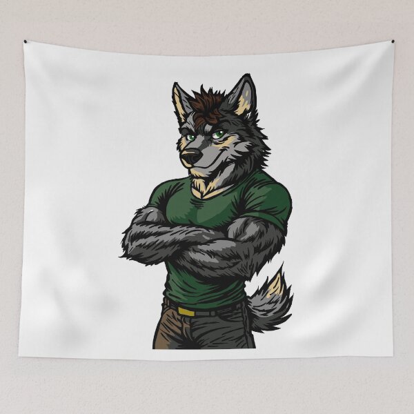Item preview, Arms Crossed Wolf Heavy designed and sold by KlakkDrawsStuff.