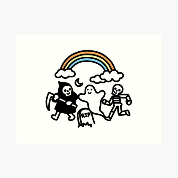 Spooky Pals Art Print