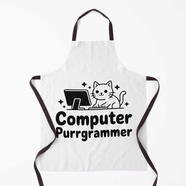 Item preview, Computer Purrgrammer! Cute Programming Cat designed and sold by PMCreative.