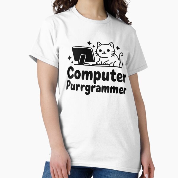Artikel-Vorschau von Computer-Schnurrgrammer! Süße Programmierkatze, designt und verkauft von PMCreative.