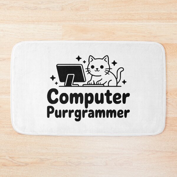 Item preview, Computer Purrgrammer! Cute Programming Cat designed and sold by PMCreative.