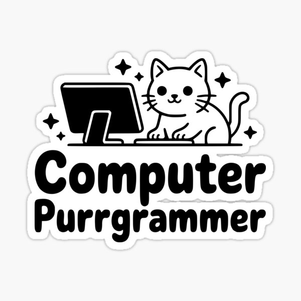 Artikel-Vorschau von Computer-Schnurrgrammer! Süße Programmierkatze, designt und verkauft von PMCreative.