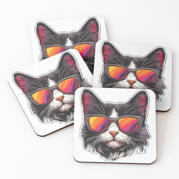 Item preview, Stylish cat with retro sunglasses  designed and sold by CreativeLarysa.