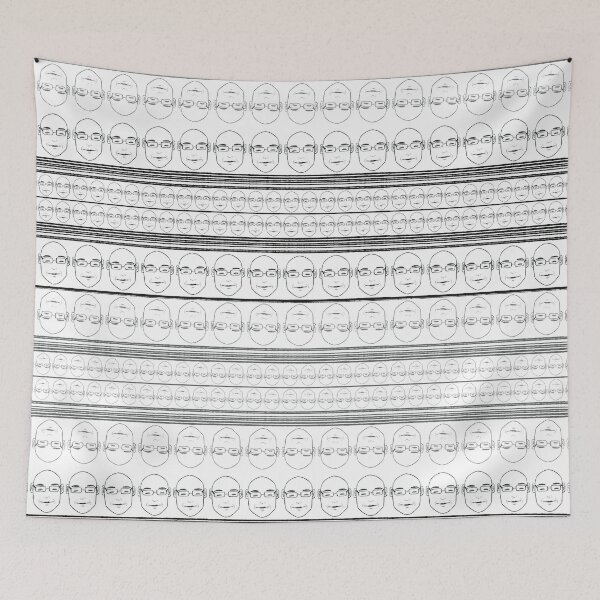 Item preview, Graphic Face Repeat Minimalist Pop Style designed and sold by Nan Studio.