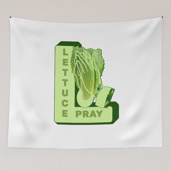 Item preview, Lettuce Pray - Hilarious and Funny Vegetable-Inspired Design designed and sold by ArtsyExplorer.
