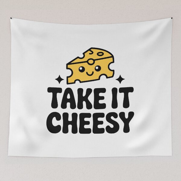 Item preview, Take It Cheesy! Cute Cheese Pun designed and sold by PMCreative.