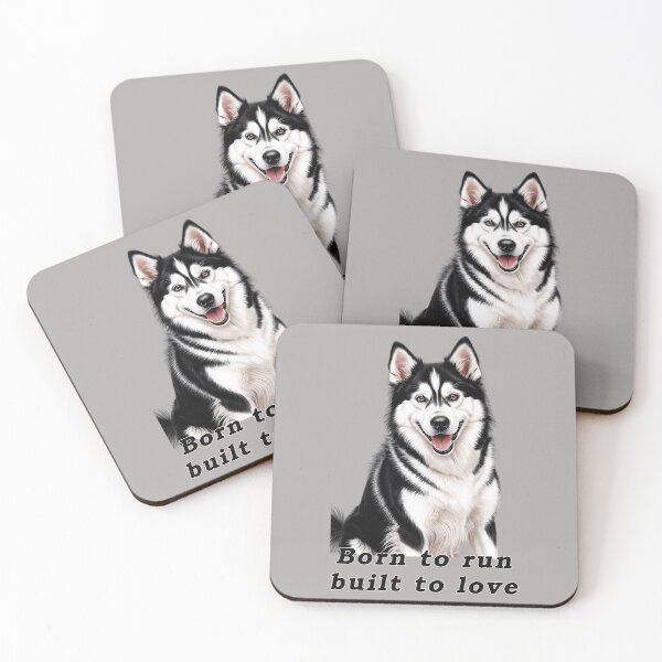 Item preview, Black Siberian Husky Art designed and sold by Pawtraitvibes.