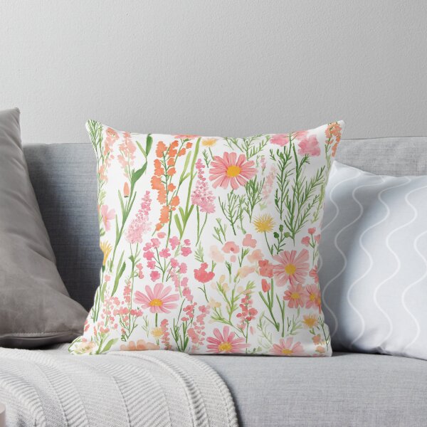 Aperçu de l'œuvre Pink wild flower on white background créée et vendue par P&U Fabric.