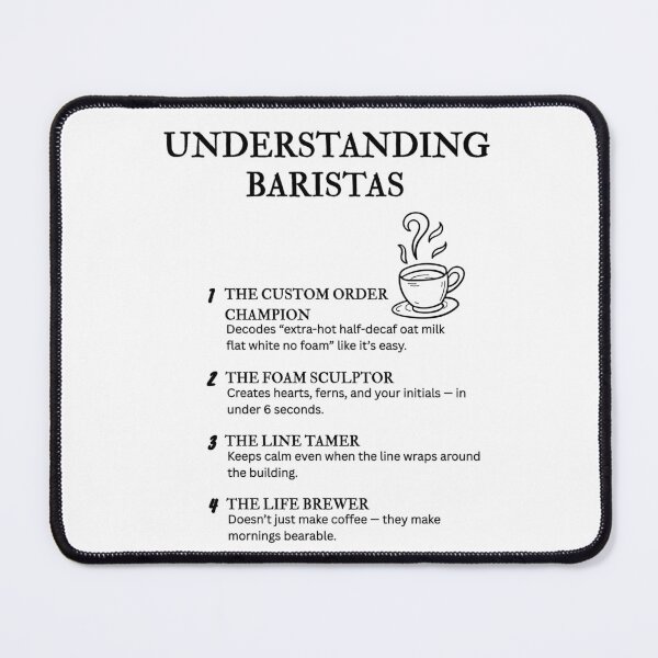 Item preview, Understanding Baristas – Funny Coffee Culture Definitions designed and sold by PsyFlow35.