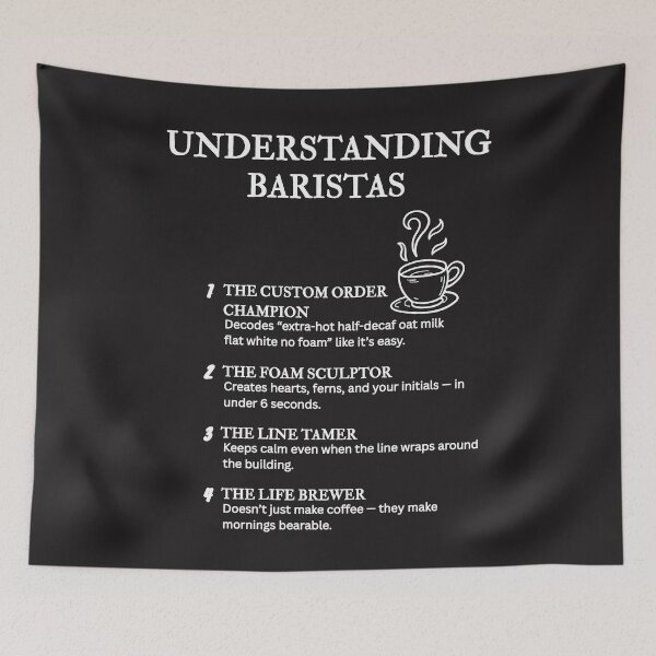 Item preview, Understanding Baristas – Funny Coffee Culture Definitions – Black designed and sold by PsyFlow35.