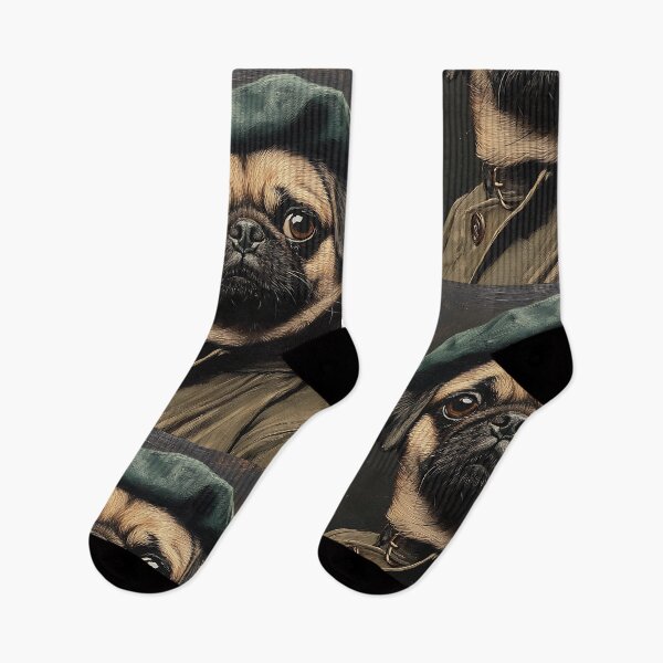 Item preview, Green Beret Pug - Army Pug - Stylish Animal Art designed and sold by Chrisjeffries24.
