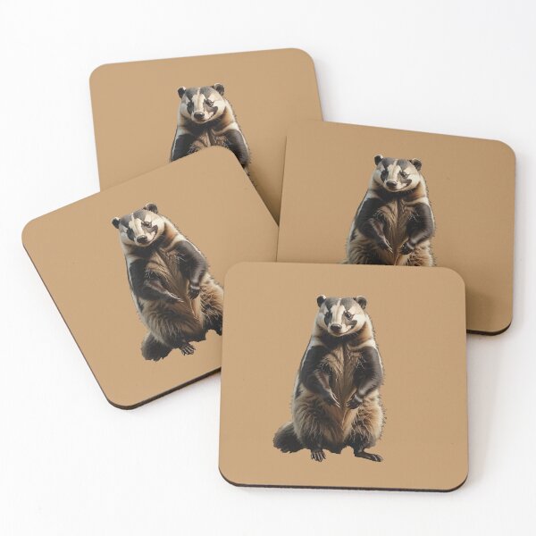 Item preview, Badger Standing On Hind Legs Wildlife Portrait designed and sold by taiche.