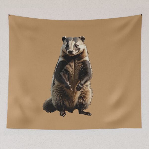 Item preview, Badger Standing On Hind Legs Wildlife Portrait designed and sold by taiche.