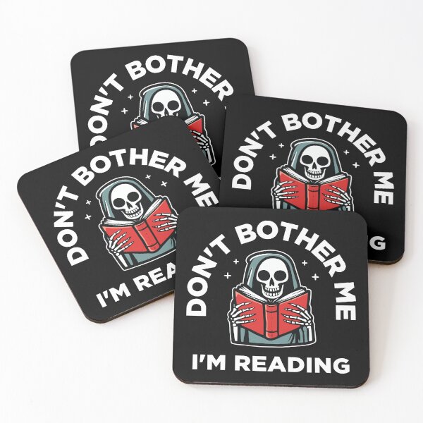 Item preview, Don't Bother Me, I'm Reading - Skeleton Reading Book designed and sold by MO DESIGNS.