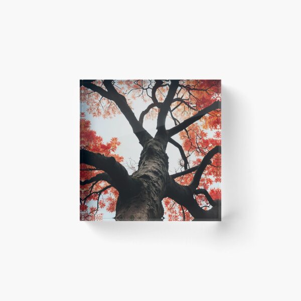 Item preview, water colour art of a huge tree with red leaves designed and sold by optimusprime39.
