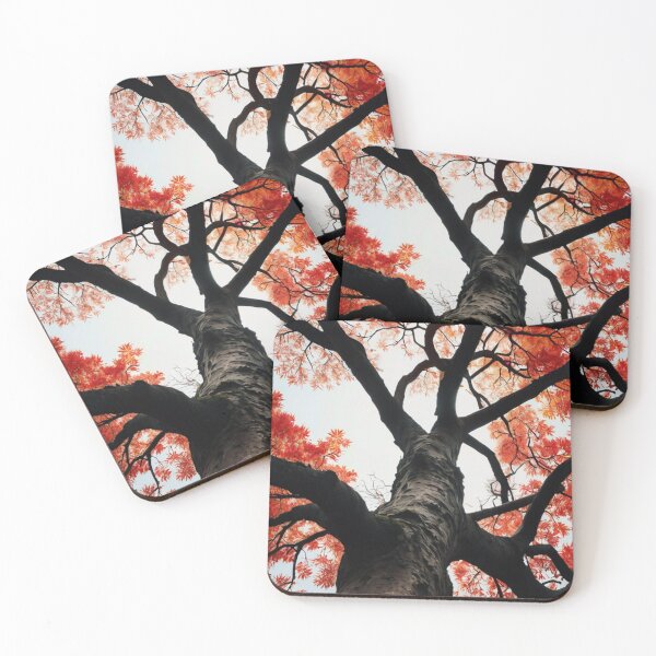 Item preview, water colour art of a huge tree with red leaves designed and sold by optimusprime39.
