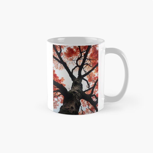 Item preview, water colour art of a huge tree with red leaves designed and sold by optimusprime39.