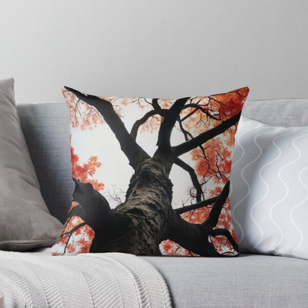 Item preview, water colour art of a huge tree with red leaves designed and sold by optimusprime39.