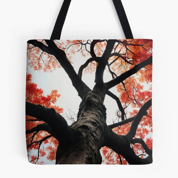 Item preview, water colour art of a huge tree with red leaves designed and sold by optimusprime39.