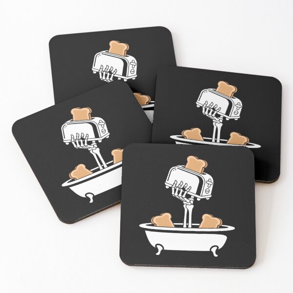 Item preview, Live Laugh Toaster Bath – Dark Humor Skeleton Meme Design designed and sold by FeelCreations.