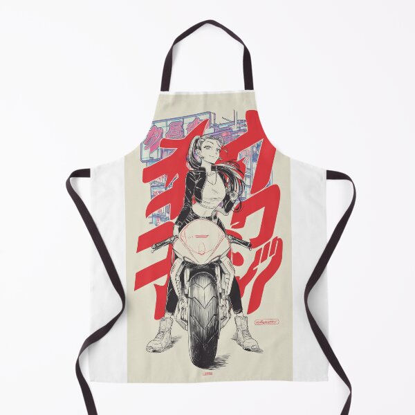 Item preview, Cyber Anime Biker Girl – Streetwear Manga Tee designed and sold by Ouch-Design.