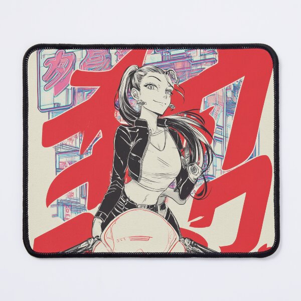 Item preview, Cyber Anime Biker Girl – Streetwear Manga Tee designed and sold by Ouch-Design.