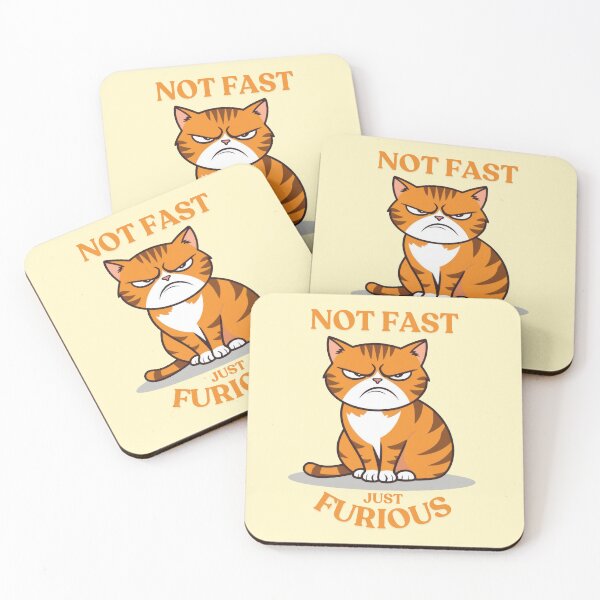 Item preview, Not Fast, Just Furious Orange Cat designed and sold by Frezcola.