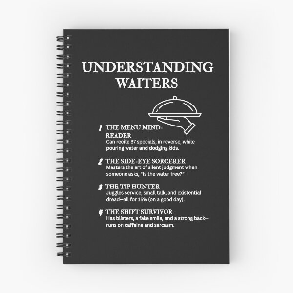 Item preview, Understanding Waiters – Funny Restaurant Life Definitions – Black designed and sold by PsyFlow35.