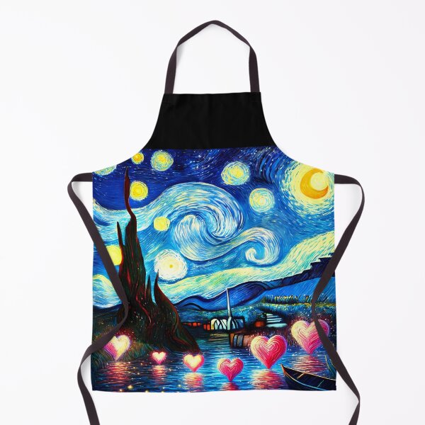 Item preview, Red Glowing Hearts Over Starry Night River – Romantic Dreamscape designed and sold by EmeraldeaArt.