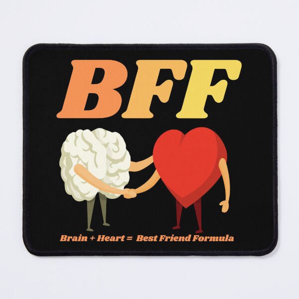 Item preview, BFF Brain+Heart=Best Friend Formula designed and sold by rebuZZ-Apparels-The Minimalistic Buzz.