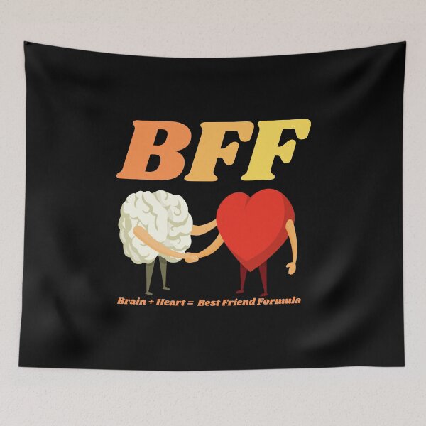 Artikelvorschau, BFF Gehirn+Herz=Bester Freund Formel entworfen und verkauft von rebuZZ-Apparels-The Minimalistic Buzz.