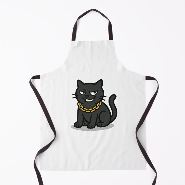 Item preview, Gangsta Black Cat – Cool Hip-Hop Cat with Gold Chain Illustration designed and sold by PierrelyHO.