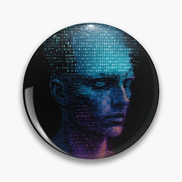 Artikelvorschau, Digital Mind Glitch Portrait – Futuristische Cyber Matrix Gesichtskunst entworfen und verkauft von Shoot-The-Moon.