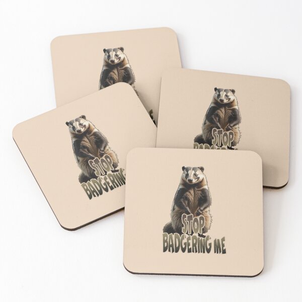 Item preview, Stop Badgering Me Quote With Cute Badger Vector Art designed and sold by taiche.
