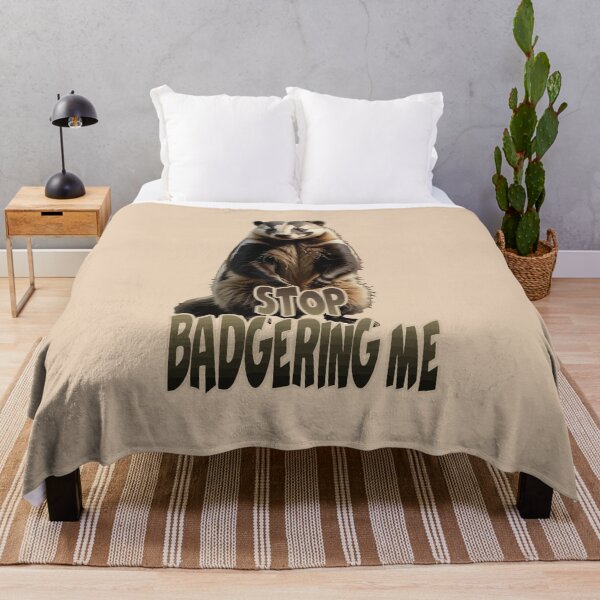 Item preview, Stop Badgering Me Quote With Cute Badger Vector Art designed and sold by taiche.