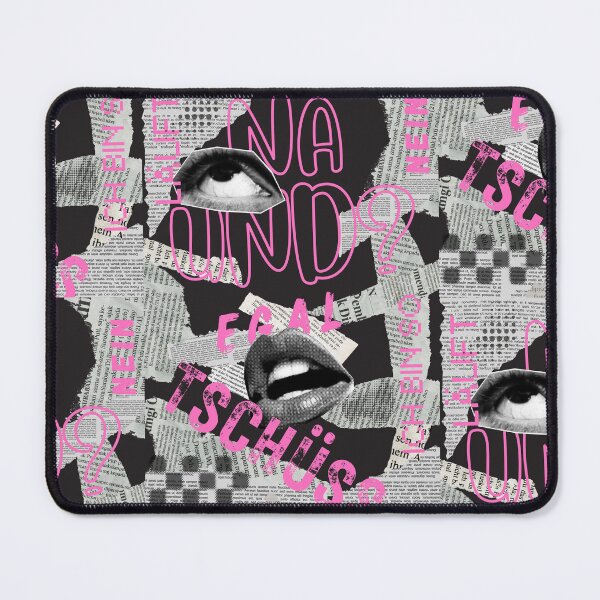 Item preview, Y2K Pop Art Collage EGAL NEIN TSCHÜSS Na Und Grunge Ästhetik Emo Pink Schwarz Zeitung designed and sold by MeowcuryRising.
