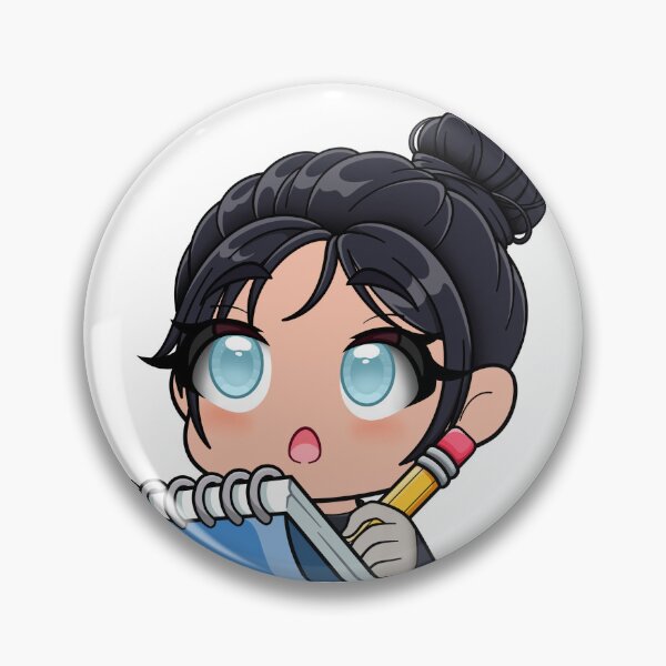Item preview, Wraith Notes Chibi – Playful Apex Legends Chibi Art designed and sold by Stitches Designs.