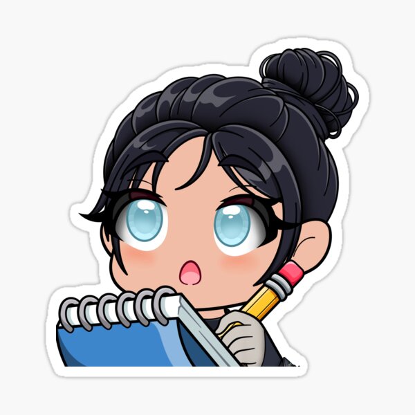 Item preview, Wraith Notes Chibi – Playful Apex Legends Chibi Art designed and sold by Stitches Designs.